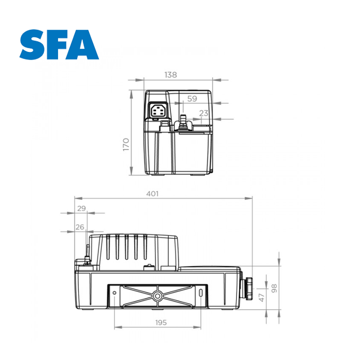 Дренажный насос SFA Sanicondens Best Flat SFA Sanicondens Best Flat