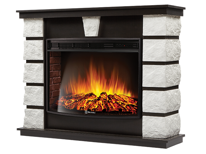 Портал Firelight Excalibur 30 камень белый, шпон венге