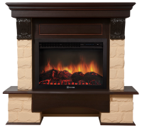 Портал Firelight Forte 30S камень бежевый, шпон венге