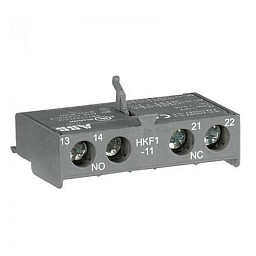 Блок-контакт ABB фронтальный HKF1-11 для MS116...MS165, 1NO+1NC, 4А