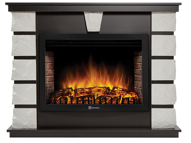 Портал Firelight Excalibur 30 камень белый, шпон венге