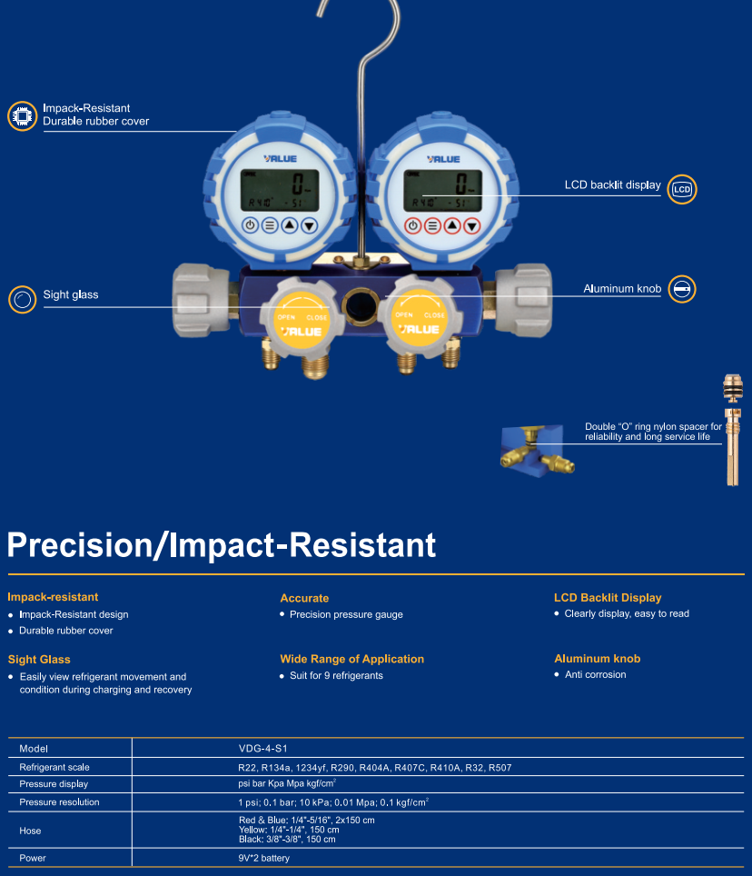 Купить Манометрический электронный коллектор Value VDG-4-S1 в Интернет-магазине Сlimate-shop.by. Доставка по Минску и Беларуси  *375-29 330-39-95