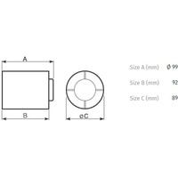 Vortice Punto Ghost MG 100/4" T LL