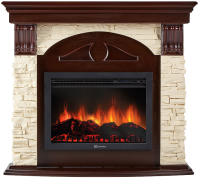 Портал Firelight Torre 30U (угловой) камень белый, шпон белёный дуб