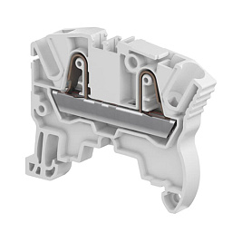 Клемма ABB ZK4/6 пружинная, 2 контакта, 32А, 1000В, серый