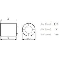 Vortice Punto Ghost MG 120/5" T LL
