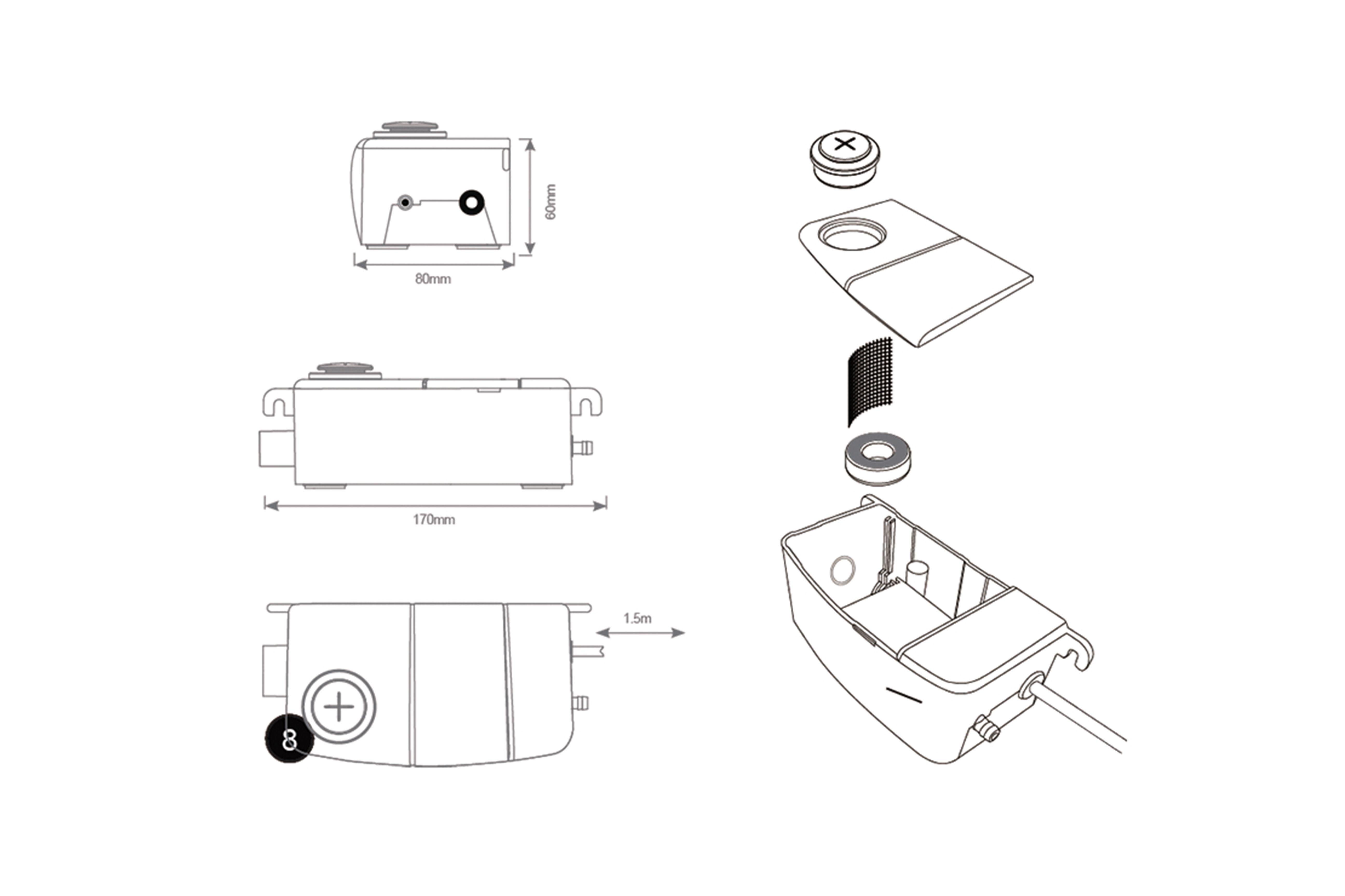 Дренажный насос Refcenter MUTE TANK 