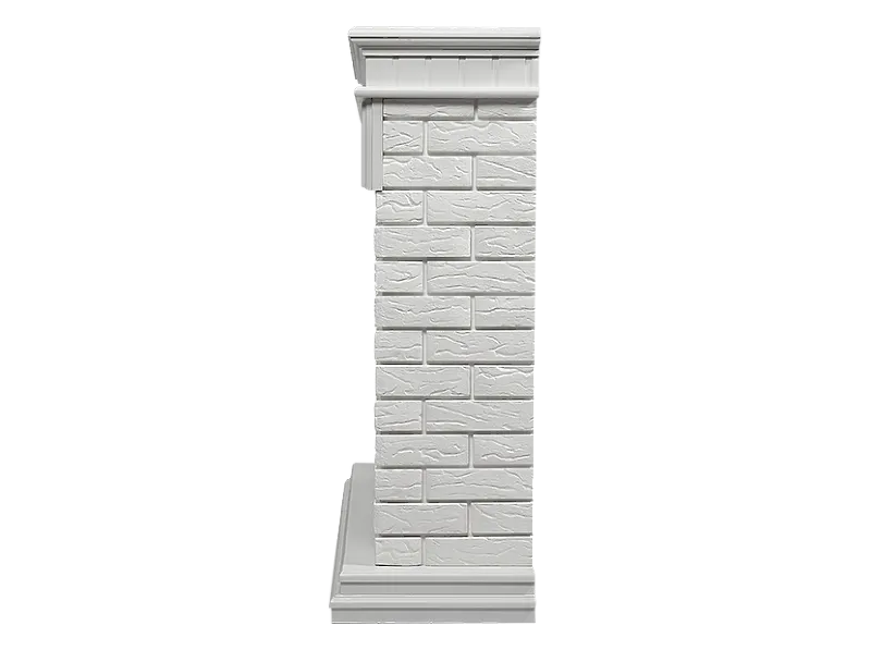 Портал Firelight Bricks 25 камень белый, белая эмаль