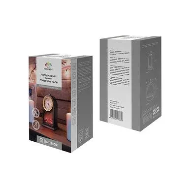 Светодиодный камин «Старинные часы» с эффектом живого огня