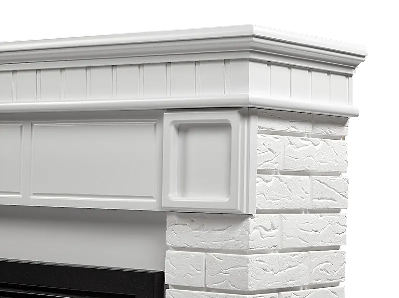 Портал Firelight Bricks 30 камень белый, белая эмаль