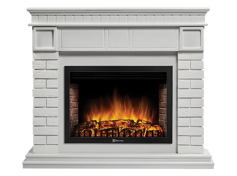 Портал Firelight Bricks 30 камень белый, белая эмаль