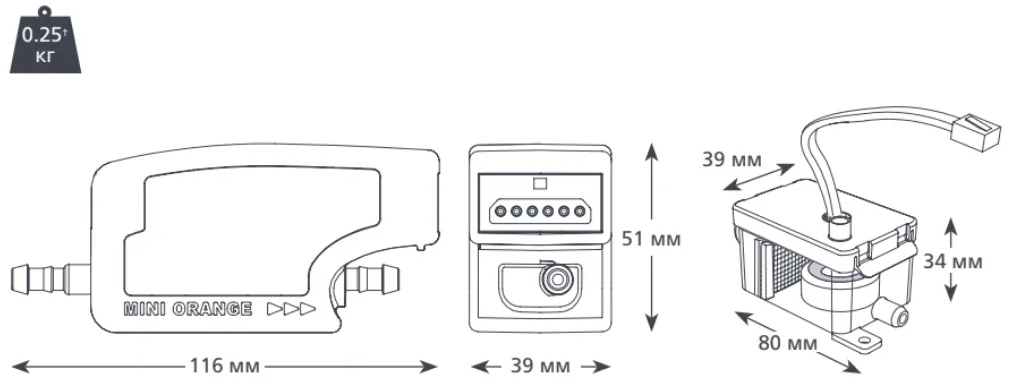 Дренажный насос Aspen Pumps Mini Orange Silent+ 