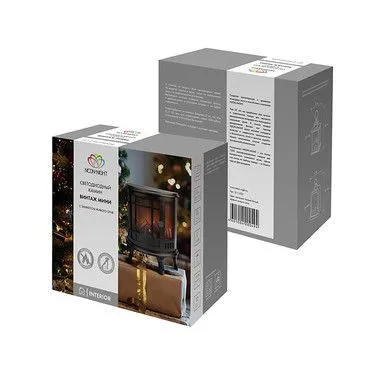 Светодиодный камин «Винтаж мини» с эффектом живого огня, черный