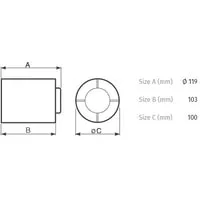 Vortice Punto Ghost MG 120/5" LL